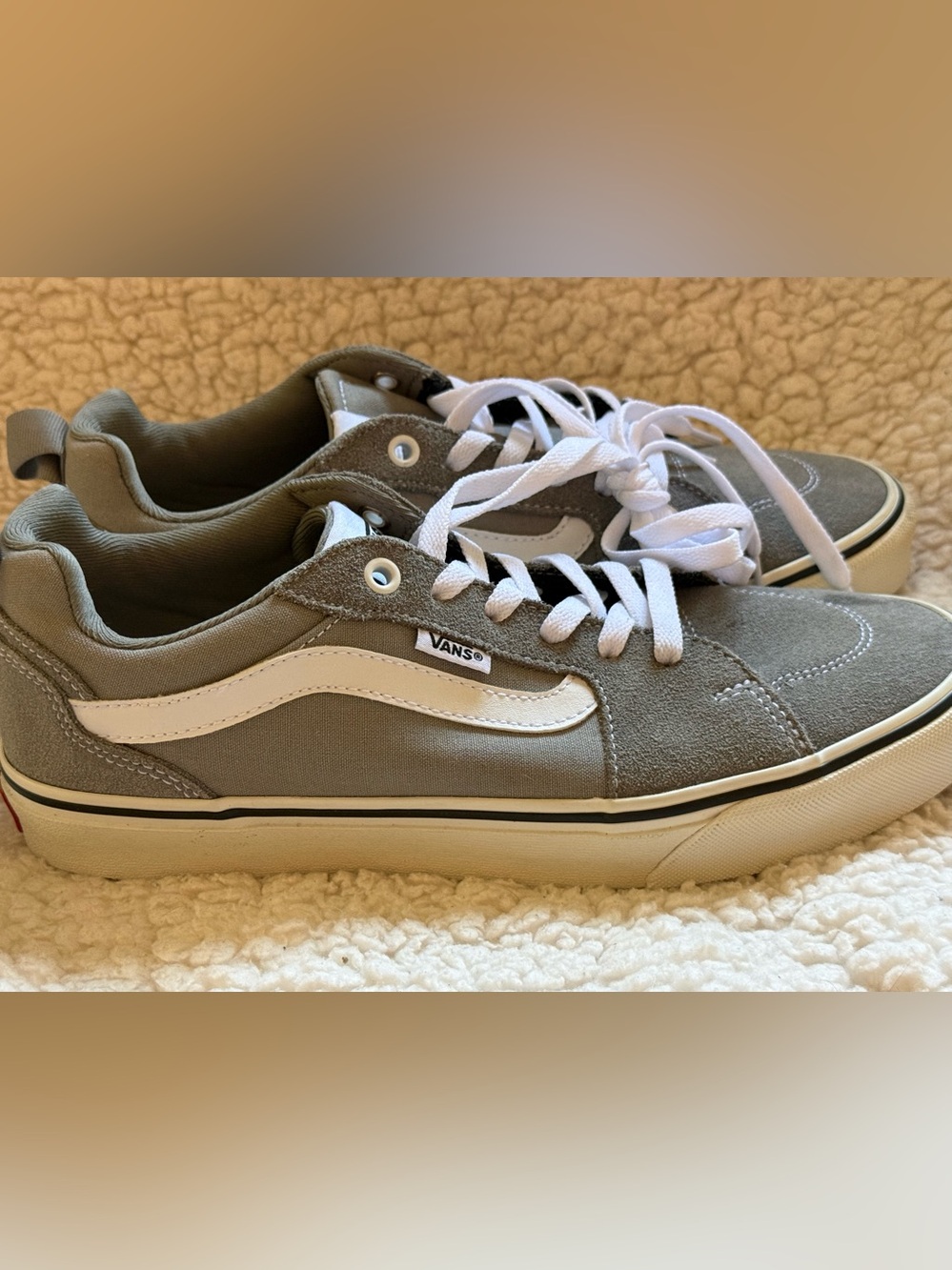 Vans mens  gray sneaker shoe size 8 1/2